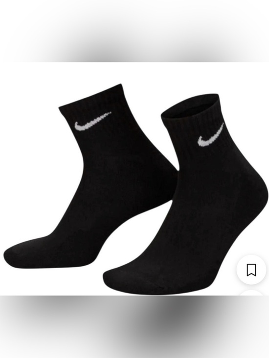 Nike Other - Nike Black Crew Socks with White Swoosh - Men 3 Pack